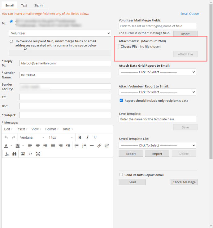 Email-Attach file Choose