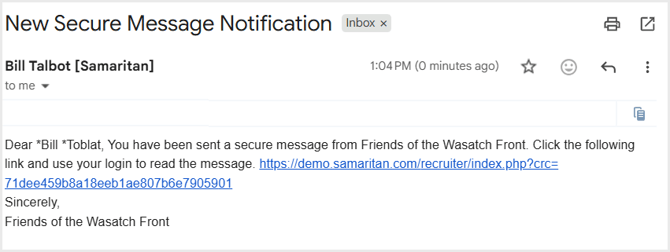 KB - Secure Message notification