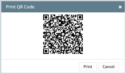 Print QR Code window