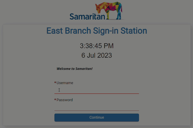 Sign-In Station Login Username-password