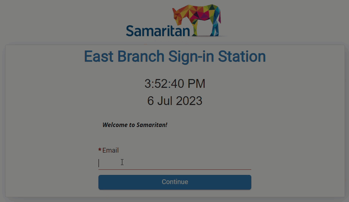 Sign-In Station Login email