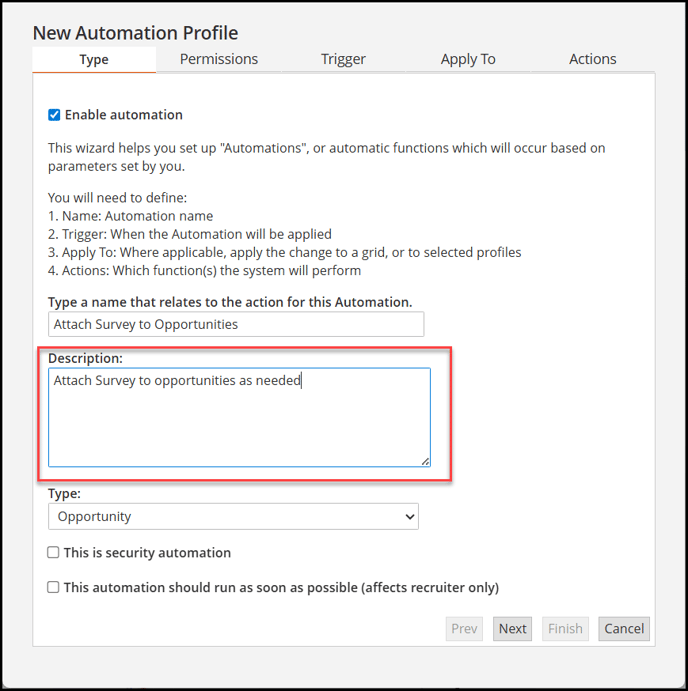 Surveys to Opp Automation Description