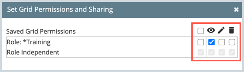 eC>Share grid checkboxes